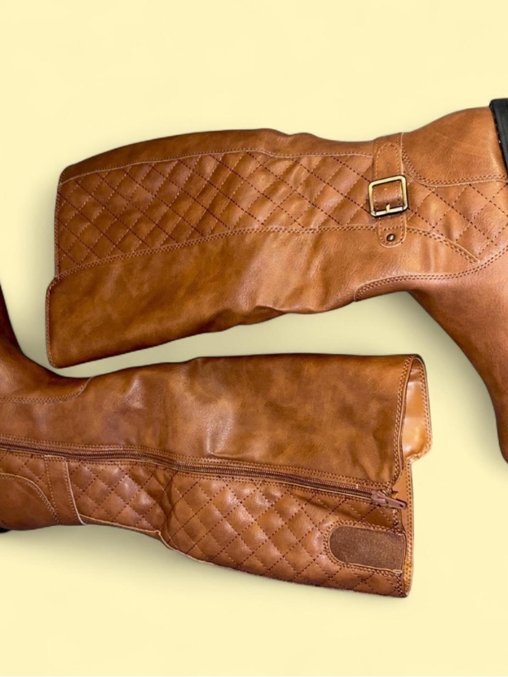 St. John's Bay Quilted Tall Riding Boots in Tan